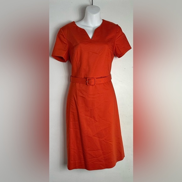 J.Crew Elegant Neon Orange  Women's Dress - Picture 3 of 12